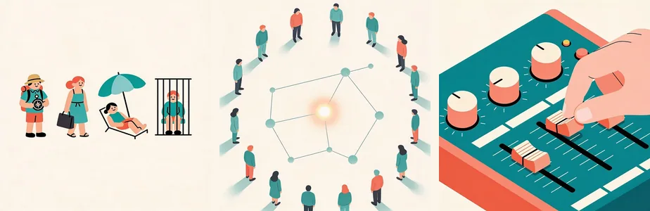 Three illustrations from the Retrospective Format Library